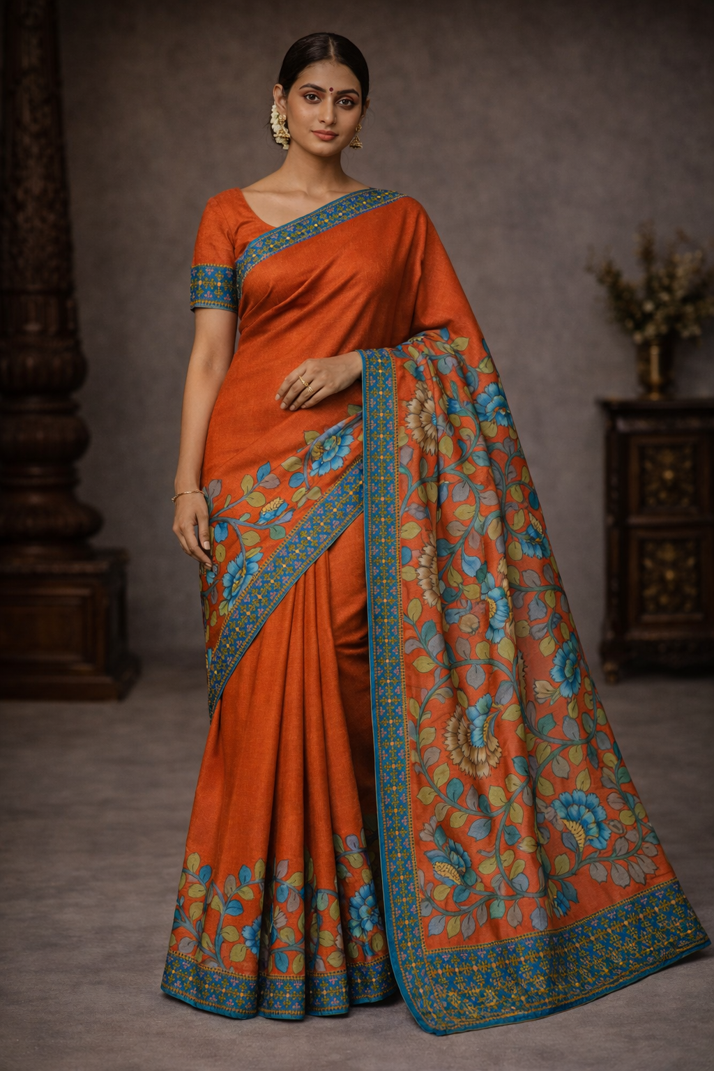 Tusser Pen Kalamkari - TPK004