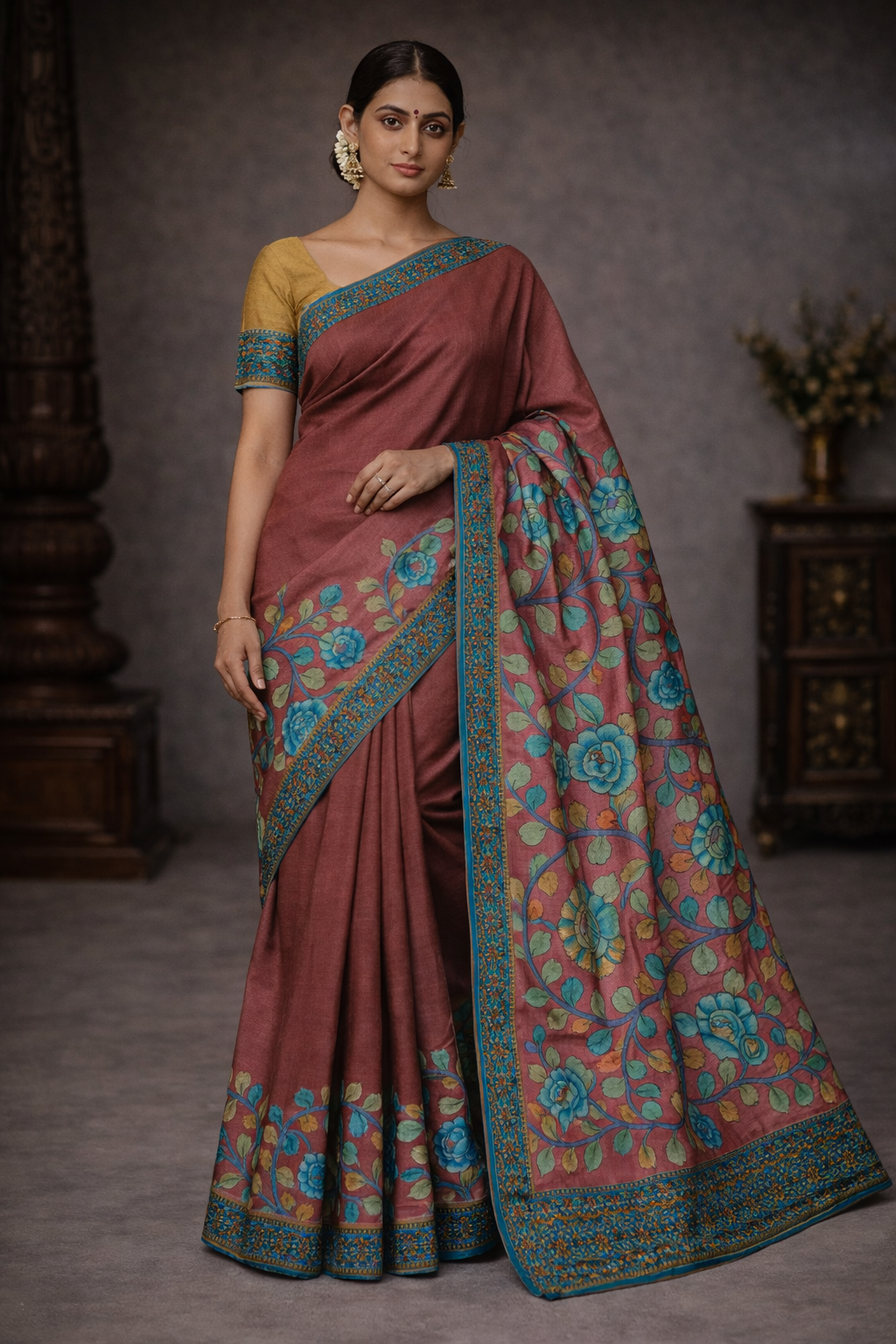 Tusser Pen Kalamkari - TPK005