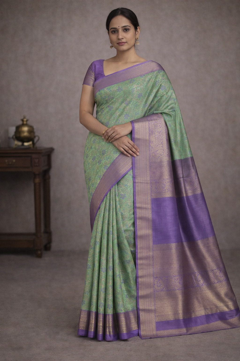 Kanchi Pure Contrast Border - KPCB004