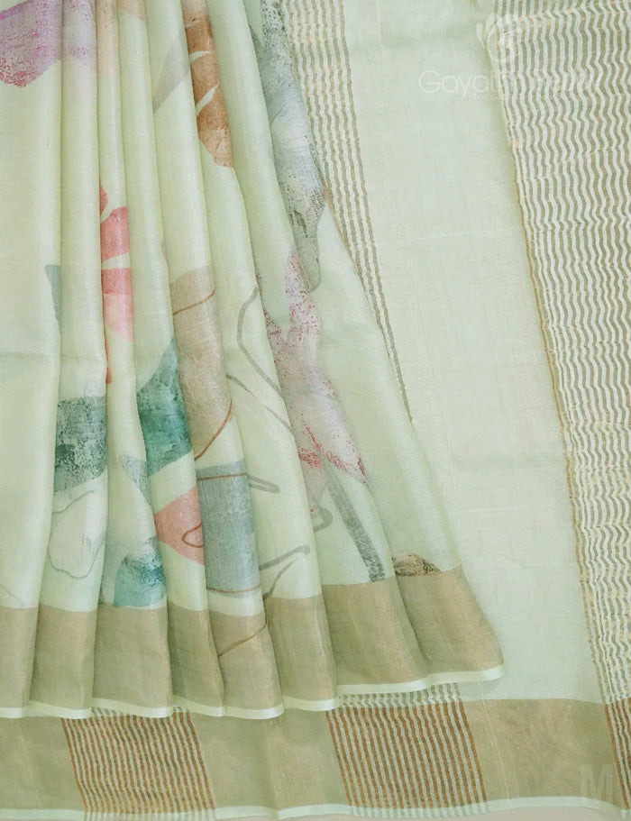 PURE DESI TUSSAR ORGANIC PRINTED - TS1077